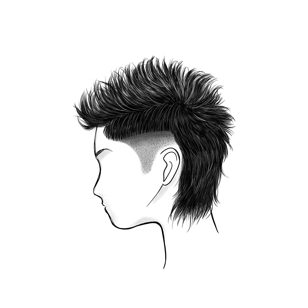 spiky mullet