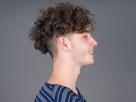 Long Curly Hair Fade