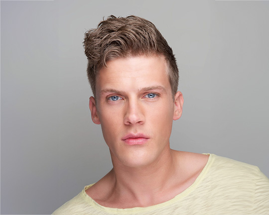 men’s curly quiff