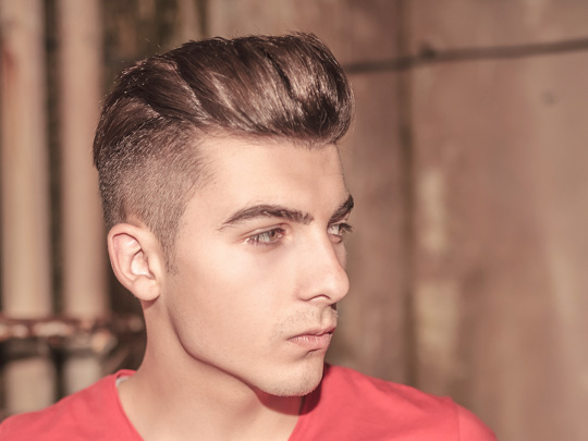 Modern Pompadour with Short Sides