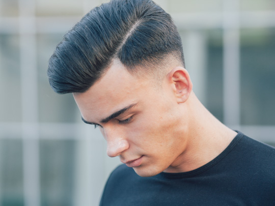 Pompadour with Low Fade